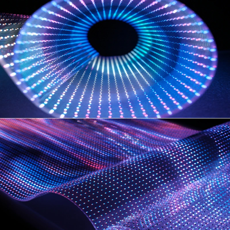 High Transmittance Self-Adhesive Indoor LED Crystal Screen Transparent Advertising Film For Retail Store Windows And Elevators
