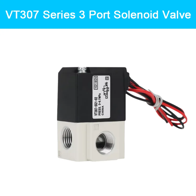 

VT307 Series 3 Port Solenoid Valve Direct Operated Poppet Type VT307-5G1-01 Vacuum VT307V-5G1-01