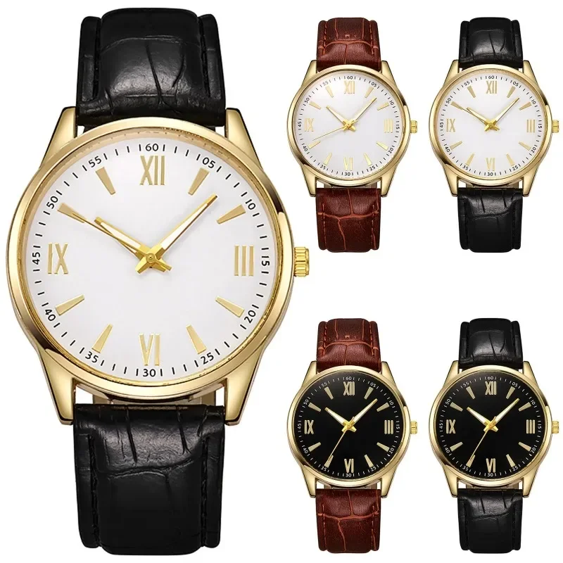 남성용 럭셔리 미니멀리스트 시계, 초박형 밴드, 가죽 비즈니스 손목시계, 캐주얼 쿼츠 시계