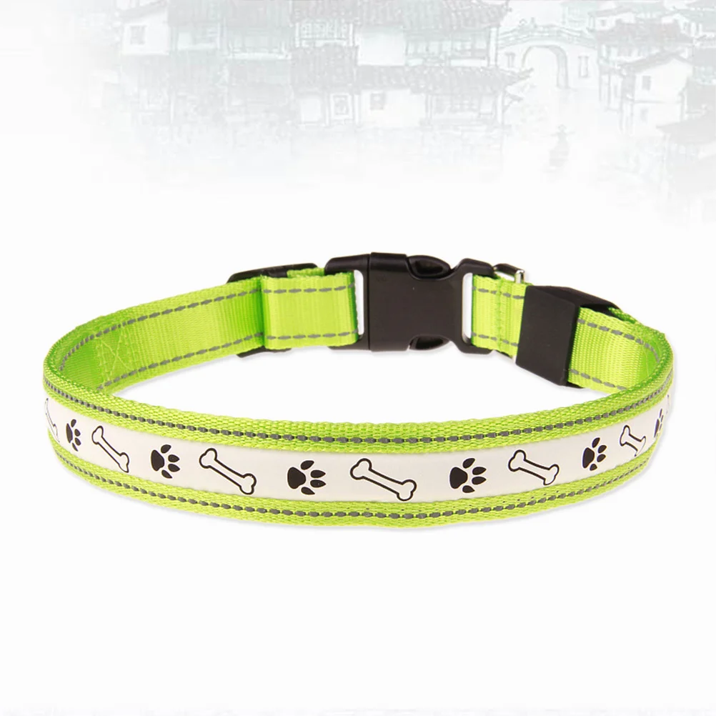 

Charging Led Dog Collar Green Adjustable Usb Rechargeable Waterproof Pet Light For Night Walking Safety Outdoor Camping