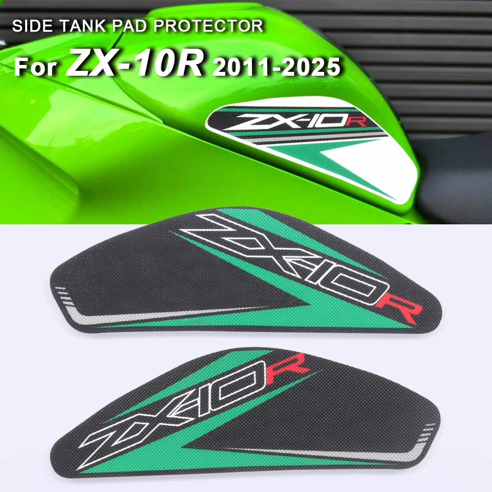 Motorcycle Side Tank Pad Protector Accessories For Kawasaki ZX10R ZX 10R ZX-10R 2011-2023 2024 2025 Anti-slip Knee Grip Stickers