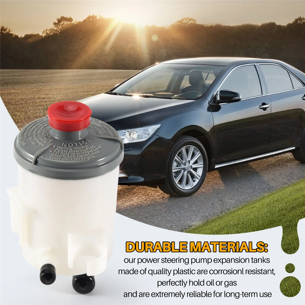 53701-S9A-003 Power Steering Pump Oil Tank Fluid Reservoir Oil Tank Bottle for Honda CR-V 2002-2006 Crv