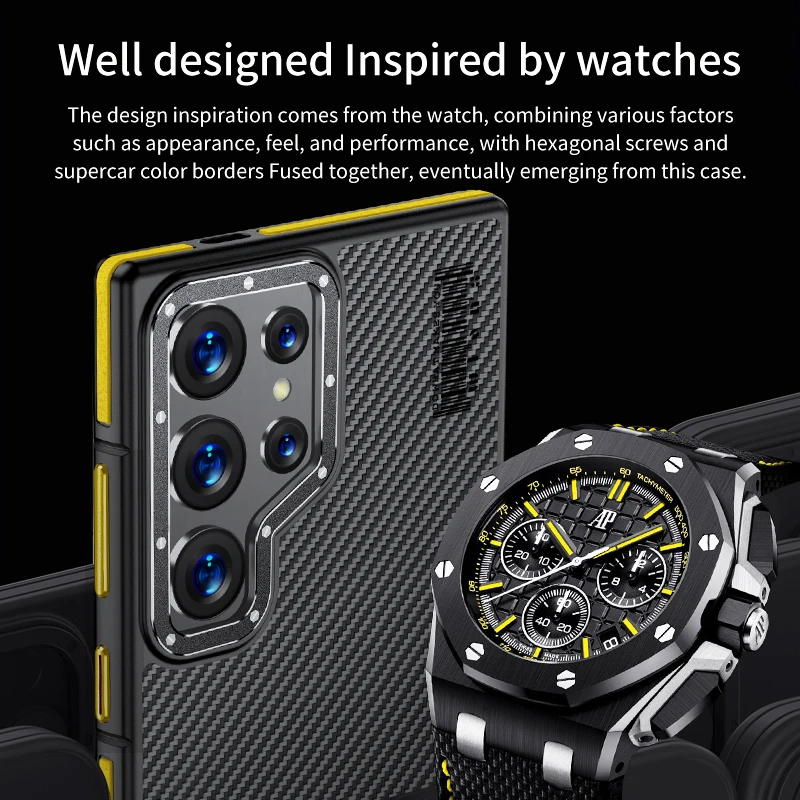 Real Kevlar Aramid Fiber Magnetic Wireless Charging Case for Samsung Galaxy S24 Ultra S24Ultra Shock Absorption Shockproof Cover
