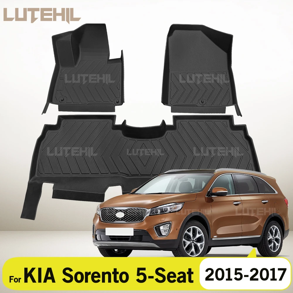 

Всепогодный напольный коврик из ТПЭ для KIA Sorento, 5 мест 2015-2017 2016, чехол для ковра, водонепроницаемый автомобильный защитный аксессуар для интерьера