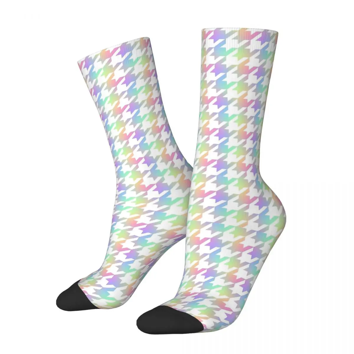 Rainbow Pattern Thousand Birds Pattern Unisex Winter Socks Warm Happy Socks Street Style Crazy Sock