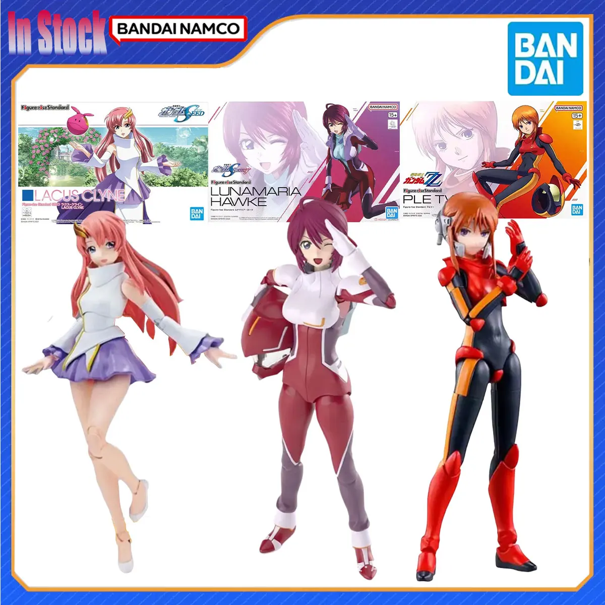 本物のバンダイオリジナル FRS ラクス・クライネ・ルナマリア・ホーク・プレツー アクションフィギュア アクションフィギュアモデルキット 子供へのクリスマスプレゼント
