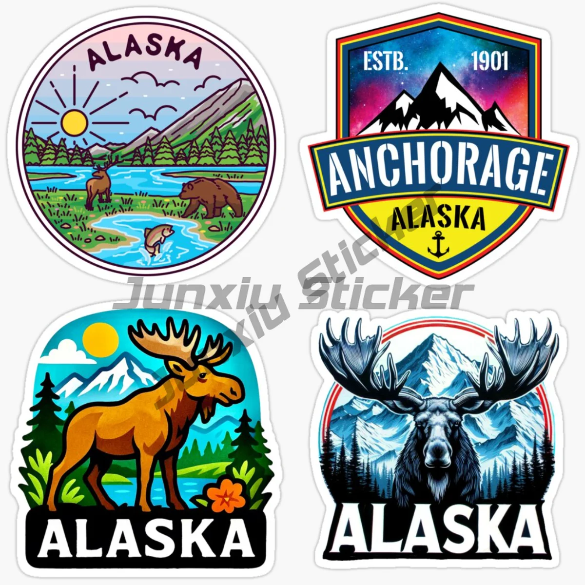 Sticker Luggage Decorative - Pegatina Decorativa Estilo Retro Americano con