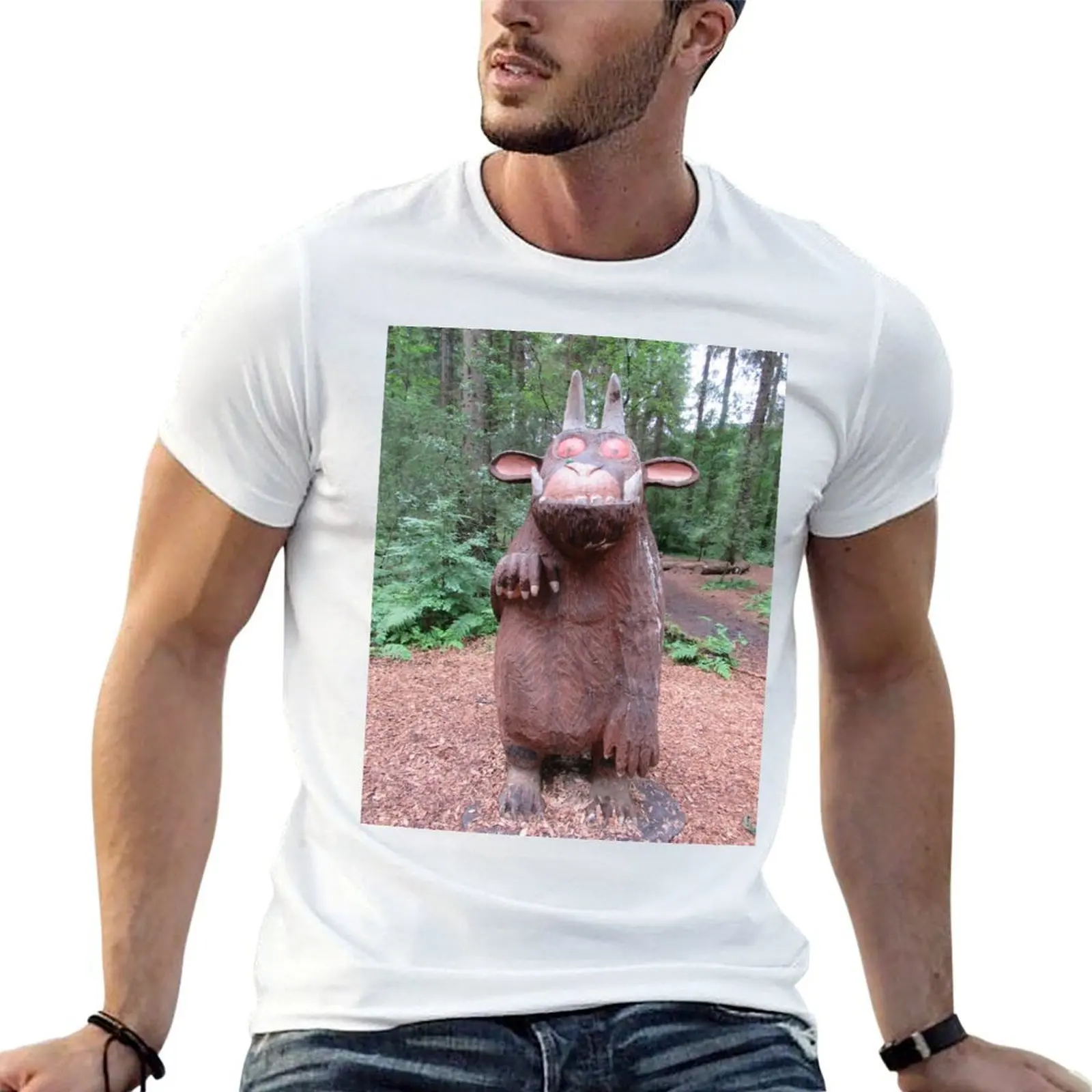 Мужская хлопковая рубашка Gruffalo, футболка, летние футболки из 100% хлопка, мужская футболка