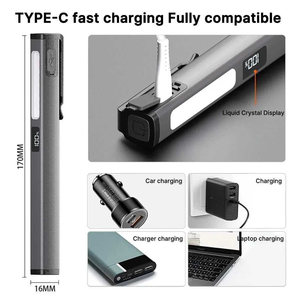 LED مصباح يدوي محمول 120LM الطبية مفيد القلم ضوء مع مشبك قلم 400mAh العمل التفتيش تتراوح القلم الطبي تلميذ مصباح