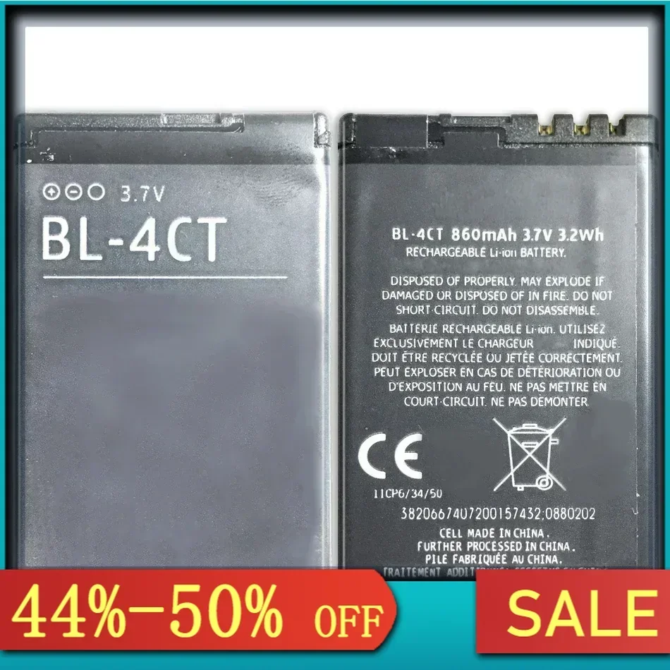 Portable Battery BL-4CT 860mAh For Nokia 5310 6700S X3 X3-00 7230 7310C 5630 2720 2720A 7210C 6600F + Tracking Number