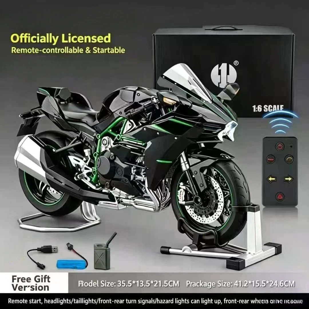 

Remote start 1:6 For H2 alloy die-casting motorcycle model sound light dynamic collection hobbies birthday Gift boys