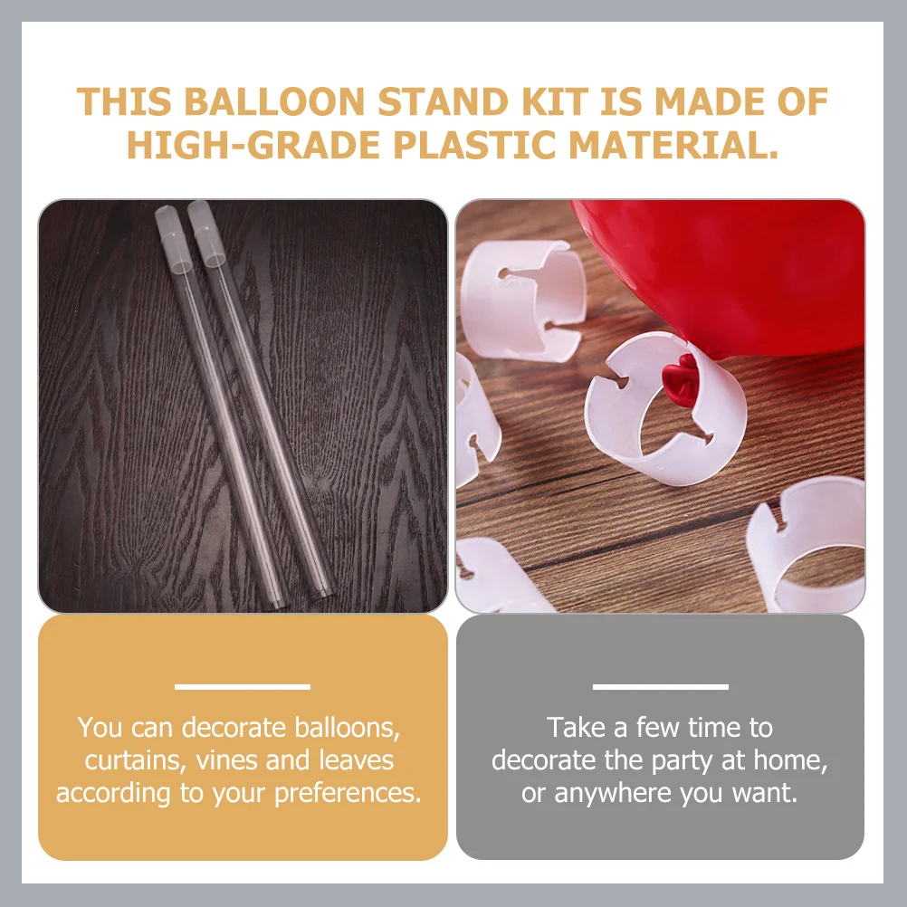 

1Set Balloon Stand Kit Stable Base Plastic Balloon Column Stand Kit Wedding Birthday Party Decoration Party Supplies