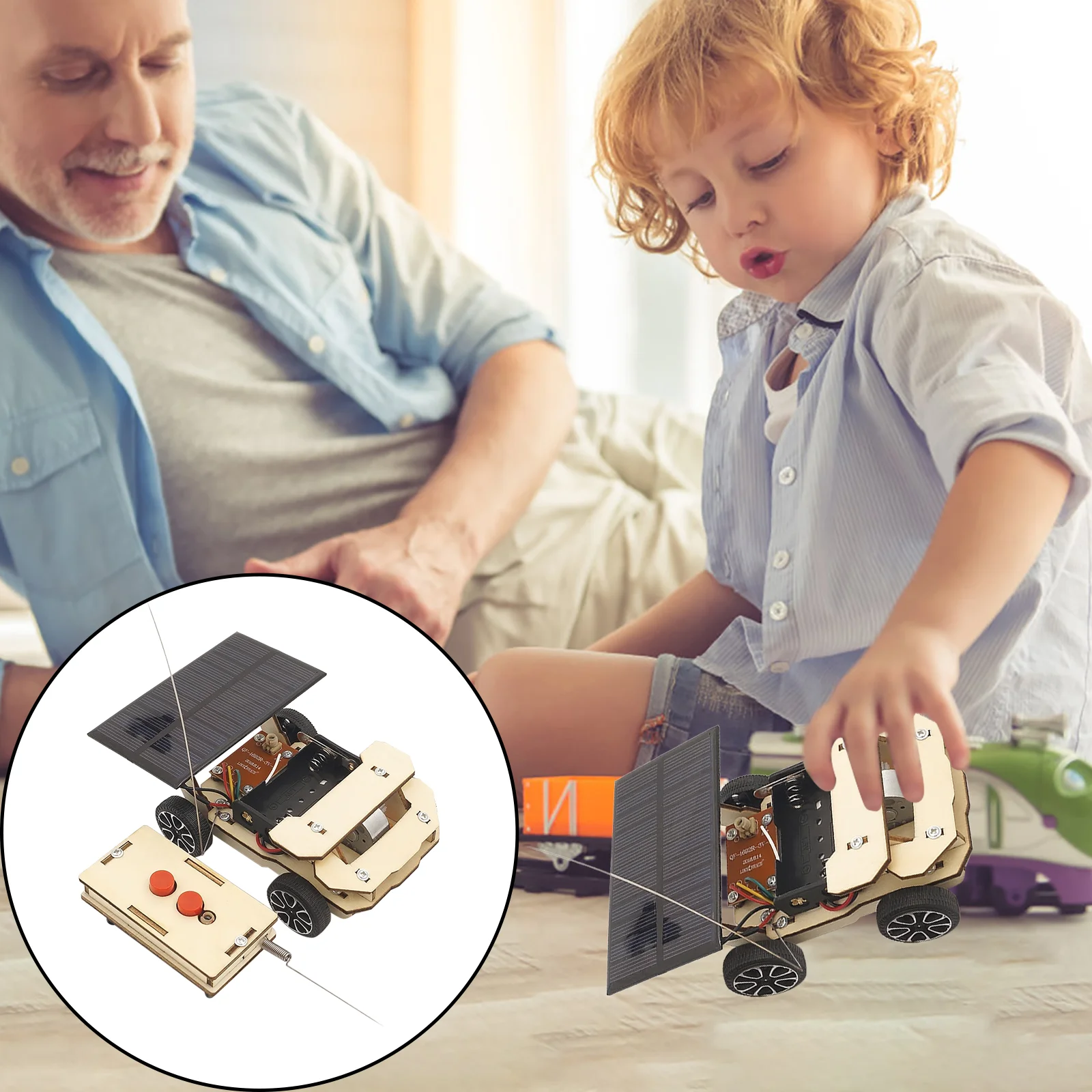 1 Set Remote Solar Energy Powered Toy Kids Plaything (without ) Kids Remote Car