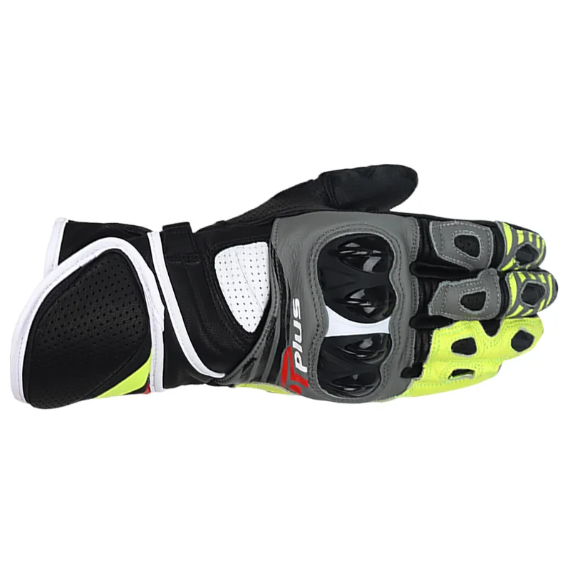 New Two-X Leather GP Plus R V2 Motorcycle Long Gloves Racing Driving Motorbike Race Original Cowhide Touch Screen Glove