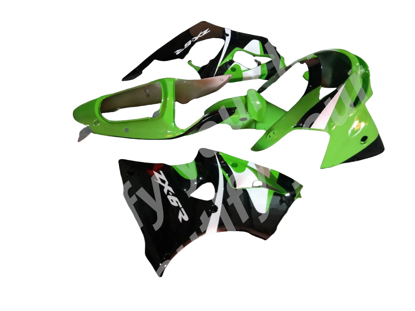 Full Body Kits Zx6r 1998 - 1999 Green Black White Motorcycle Fairing Ninja Zx-6r 1998 Fairings for Kawasaki Zx6r 98