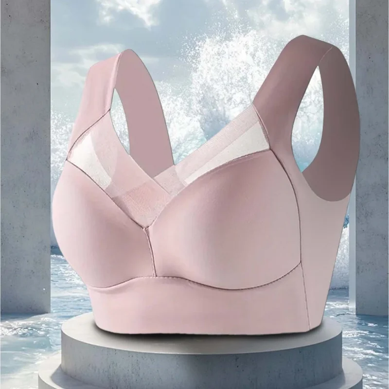 4er-Pack nahtlose rückenfreie BHs für Damen. Einteiliges Design, gepolstert und ohne Bügel. Dünnes, hautfreundliches Material mit nicht beruhigendem Material