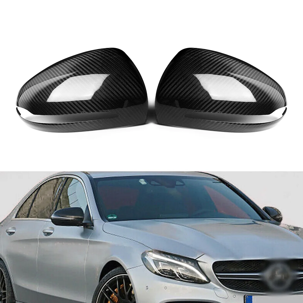 100% Carbon Fiber Car Side Rearview Mirrors Cover Caps For Mercedes Benz W205 W222 S550 S600 S63 2015 2016 2017 2018 2019 LHD