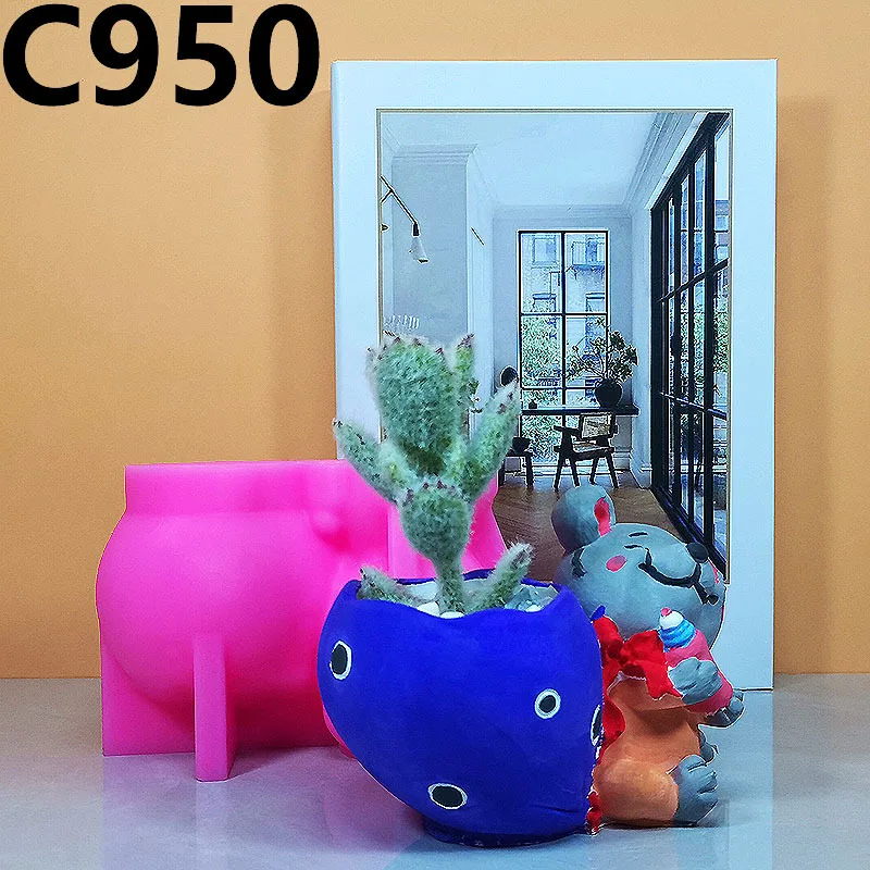 قالب سيليكون لزراعة فأر الأطفال للأواني النضرة، ديكور جص ثلاثي الأبعاد، حرف يدوية الصنع