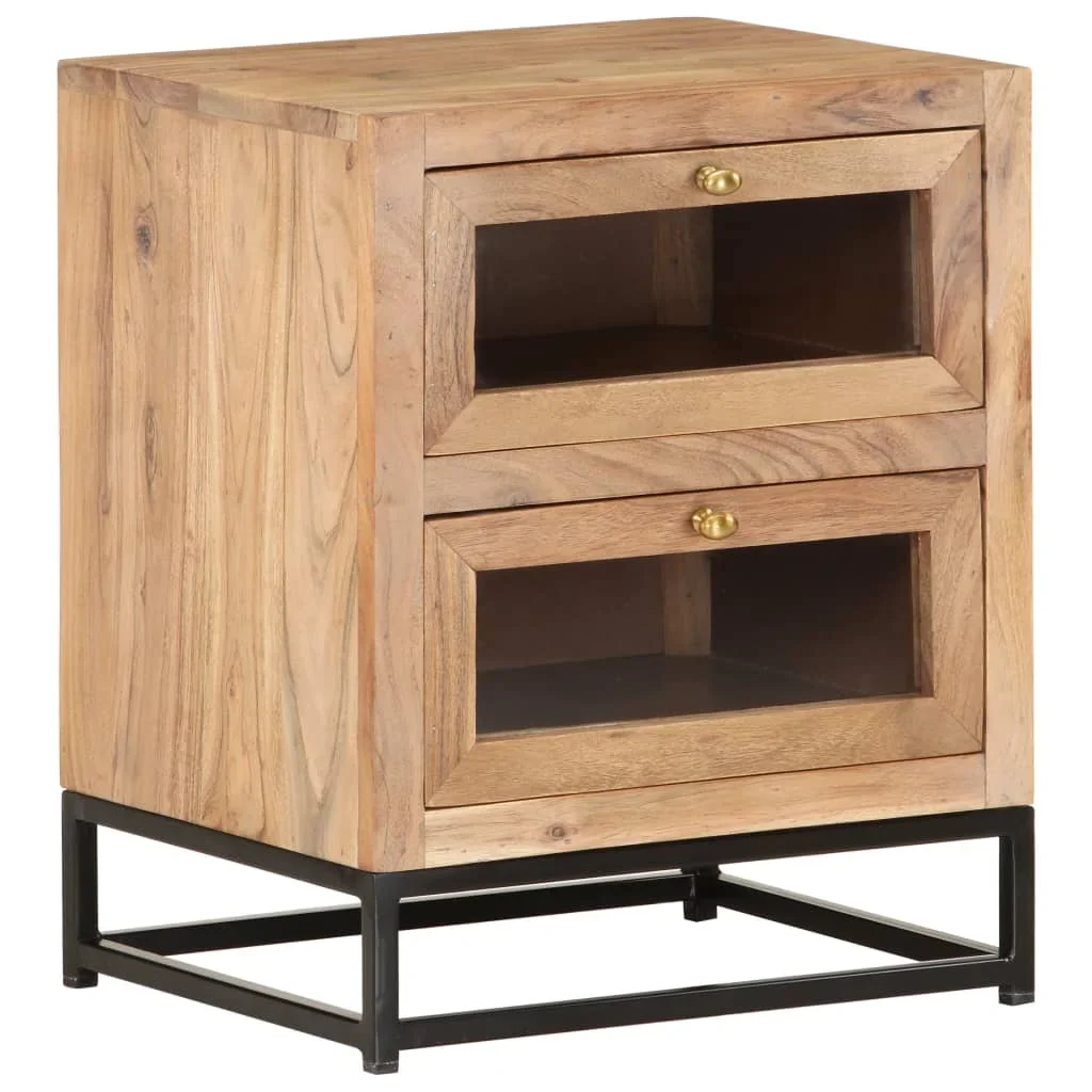 Solid Acacia Wood bedside Table Table 40x30x50 cm