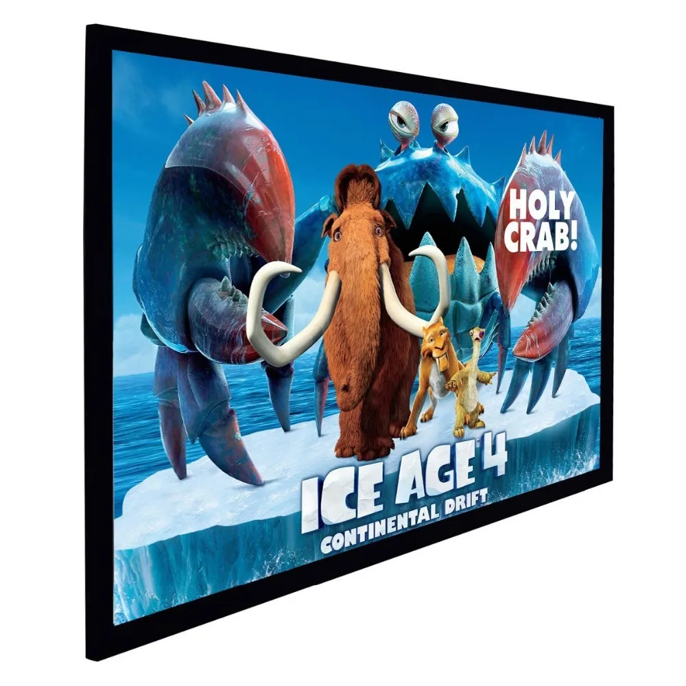 

120"(16:9) 105" X 59" Fixed Frame Projection Screen /projector Screen Home Cinema White Soft PVC