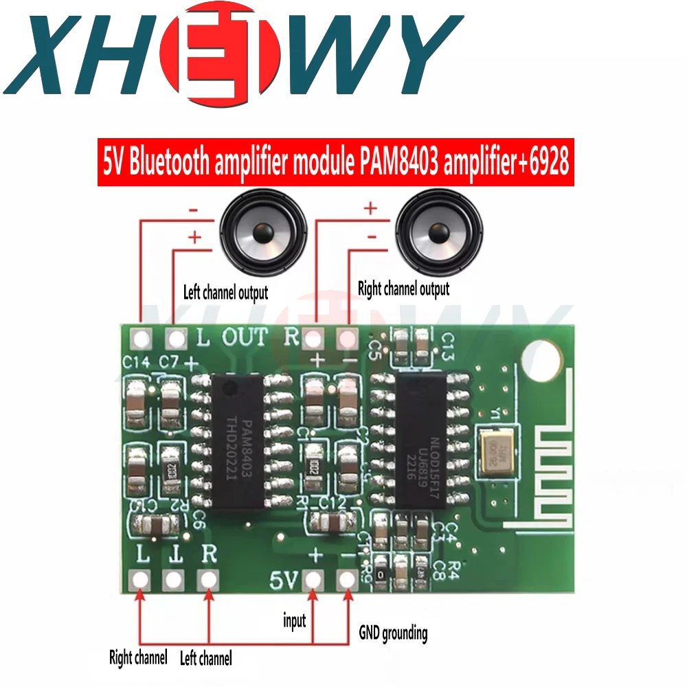 CA-8469 5V Bluetooth Amplifier Module PAM8403 Amplifier+CA-6928 5.0 Bluetooth D