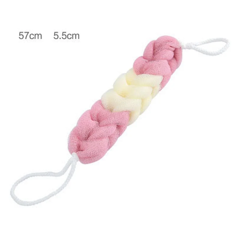 Flower Mesh Shoulder Scrubber Long Sponge Body Back Bath Sponge Shower Exfoliate Strap Shower Body Wash Brush Health Cleaning