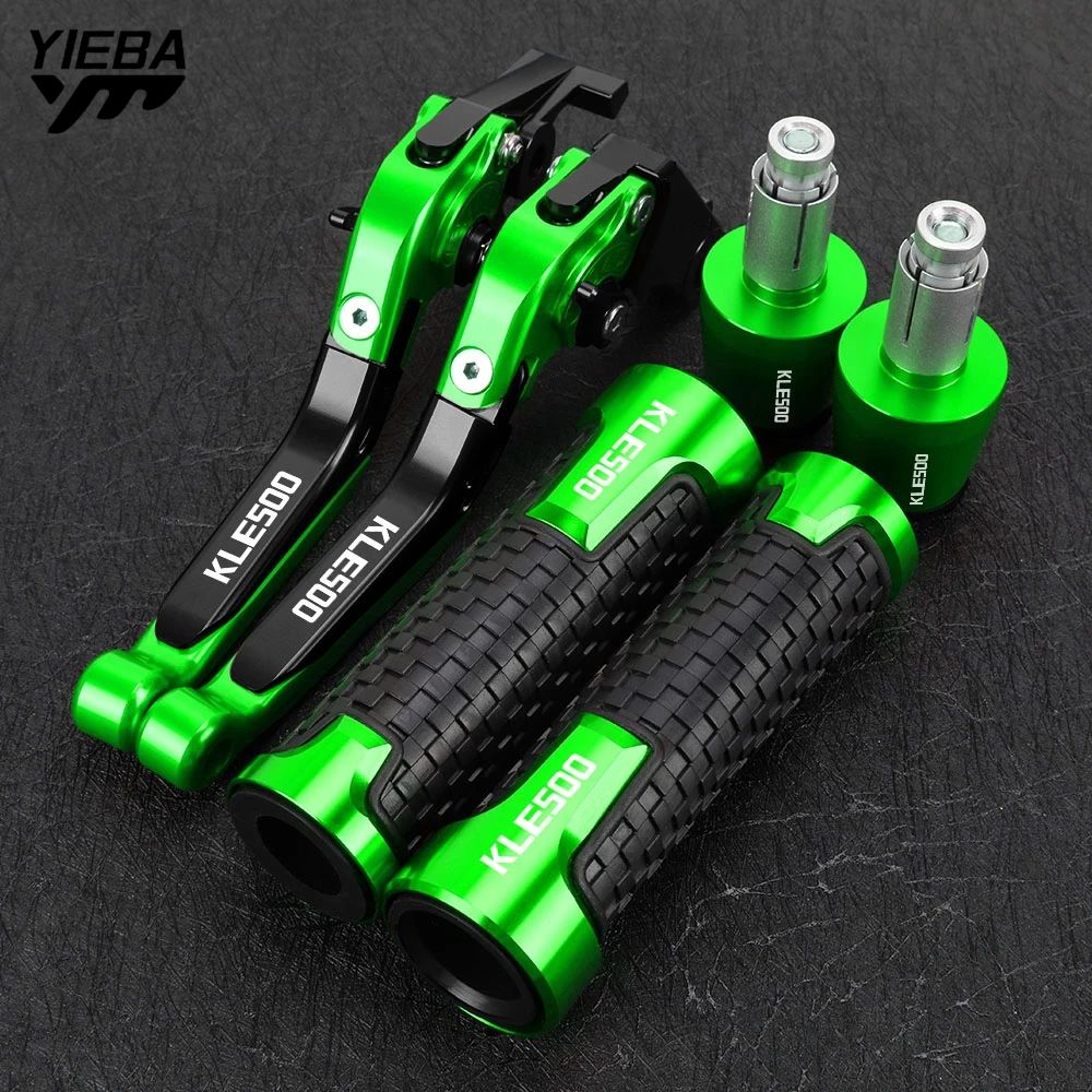 

FOR KAWASAKI KLE500 KLE 500 1991-2007 Motorcycle Accessories Folding Brake Clutch Levers Handlebar Grip Handles bar Hand Grips