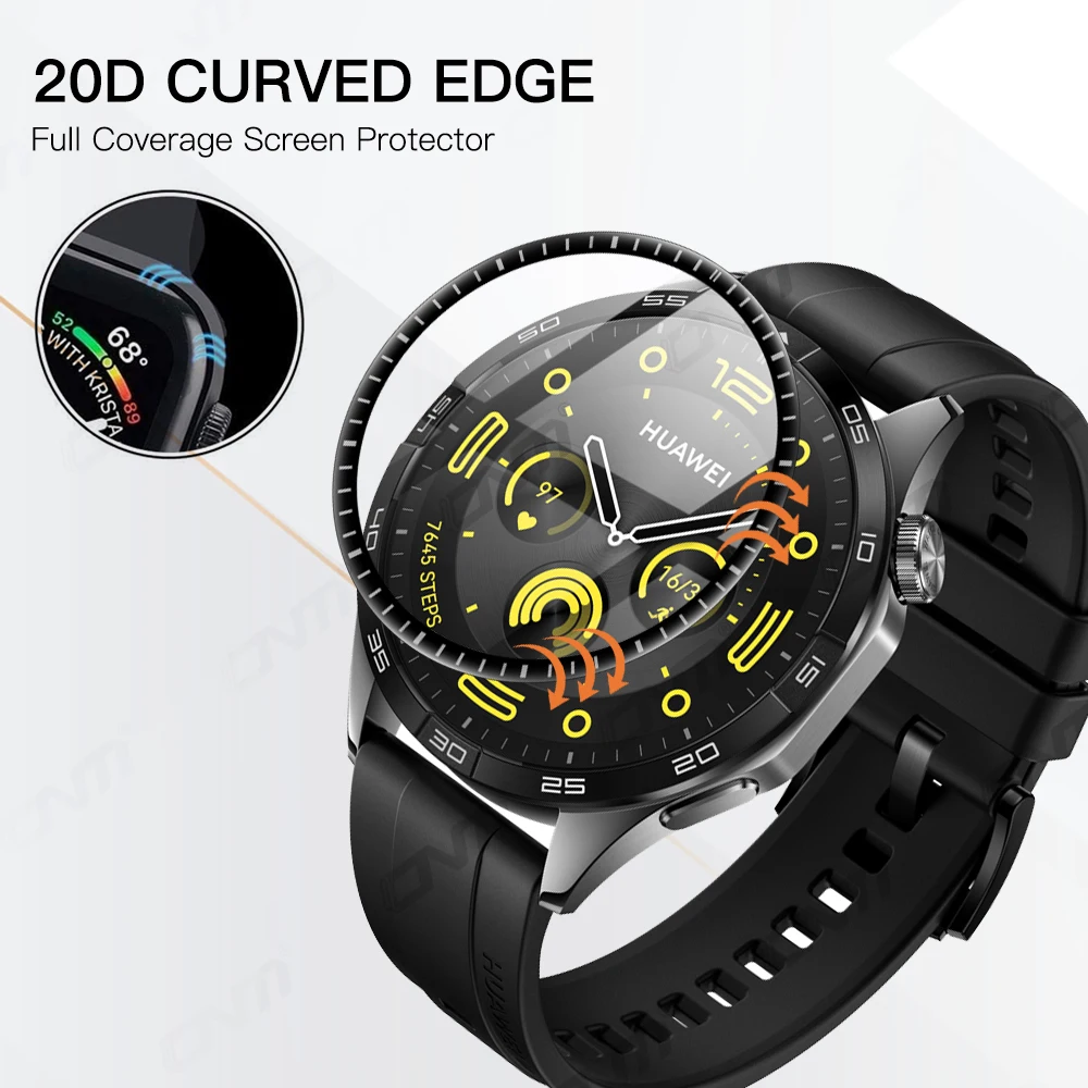 20D Screen Protector for Huawei Watch GT4 46mm Anti-scratch Film for Huawei Watch GT 4 Full Coverage Ultra-HD Film (Not Glass)