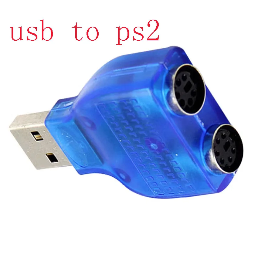 3PCS USB 2.0 A Male to 2Port PS2 Female Converter Adapter for Mouse Keyboard Connector Adapter Dongle