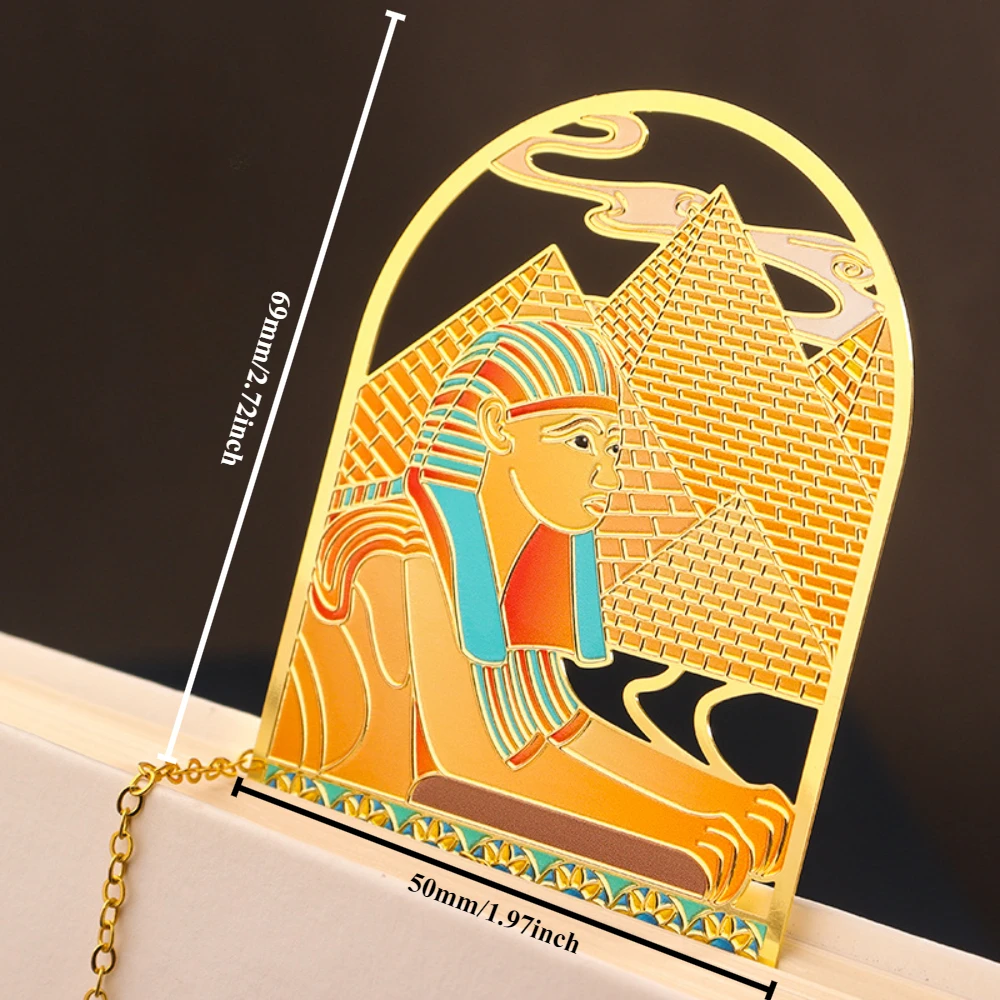 Egyptian Metal Bookmark Exquisite Creative Bookmarks Aesthetic Stationery Reading Accessories Book Lover Gifts School Supplies