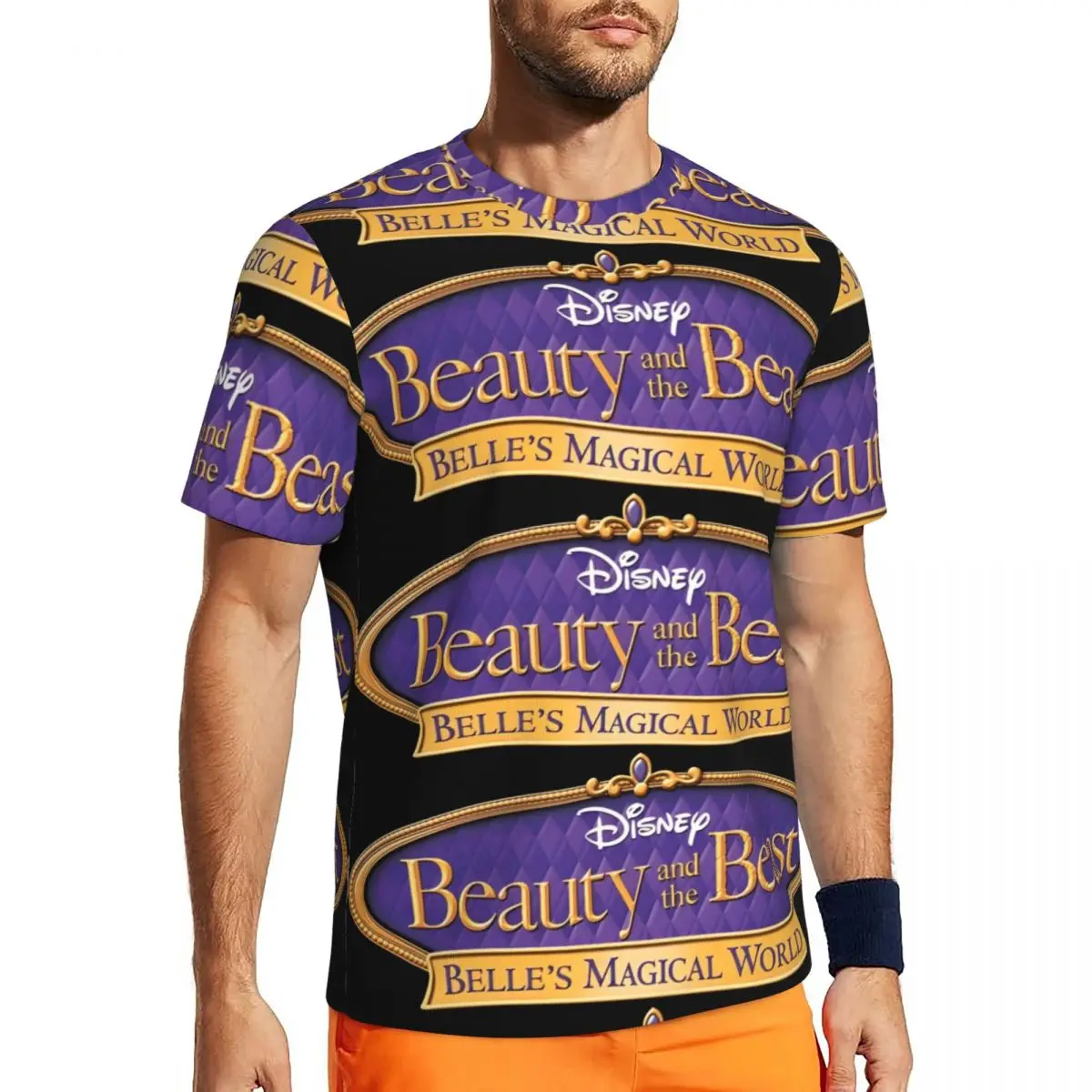 

Beauty And The Beast Logo Gym T-Shirt Summer Y2K Basic T Shirts Popular Tshirt For Men Design Top Tees Plus Size 6XL