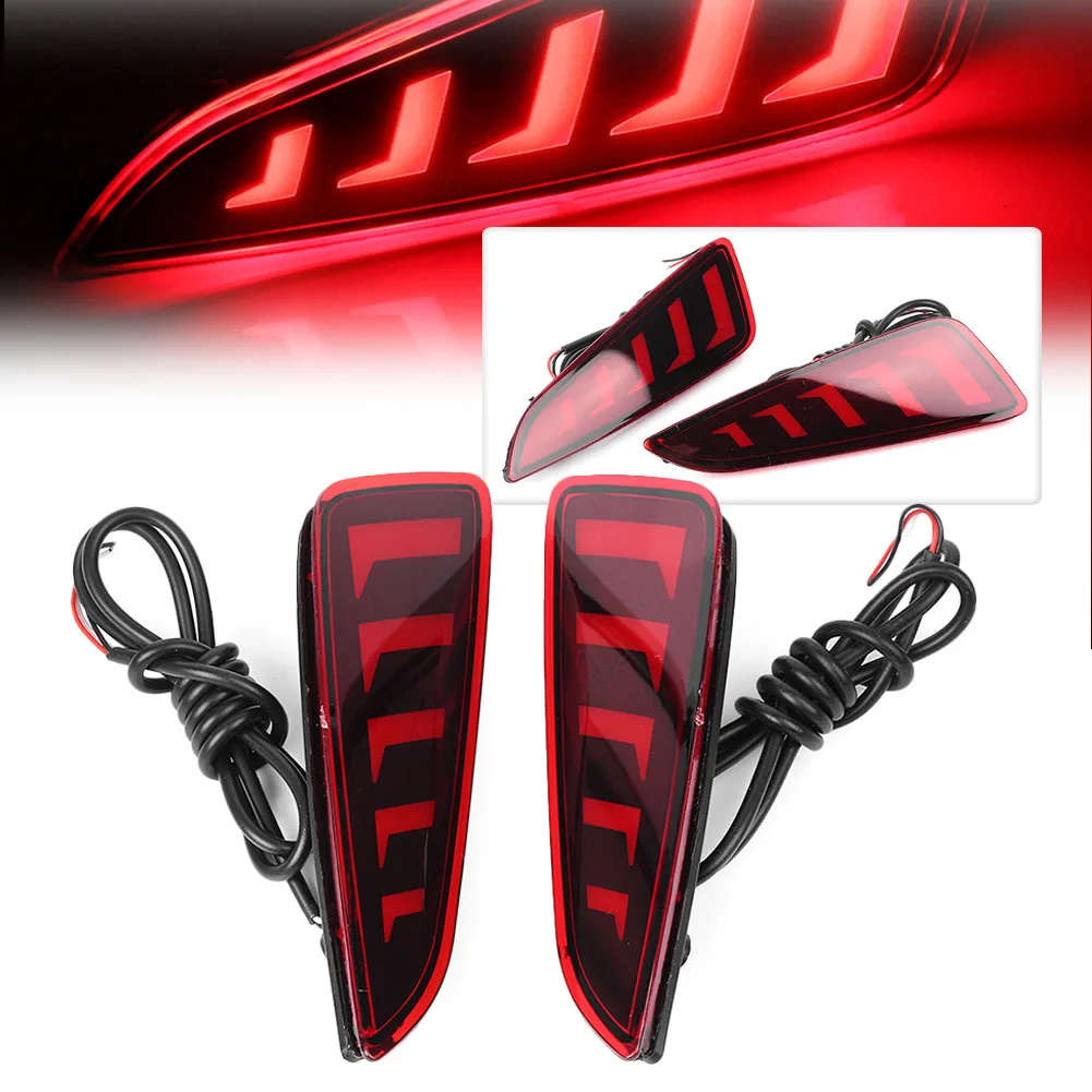 2Pcs Car Rear Bumper LED Lamps Fog Lights Brake Taillight For Toyota C-HR 2016 2017 2018 CHR 16 17 18