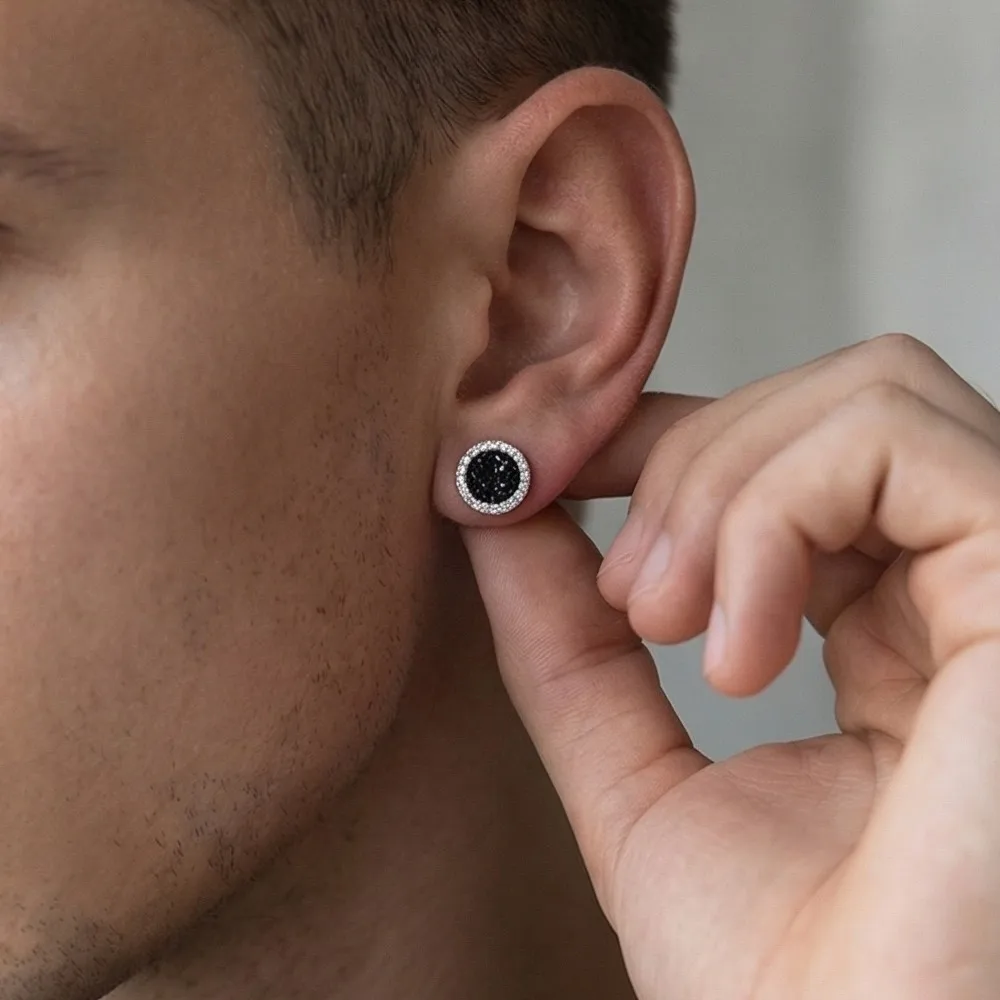High Cool Style Silver Color Magnetic Ear Clip For Men's Earrings Trendy Punk Without Ear Holes Men's Earring Jewelry KAE612 view 5