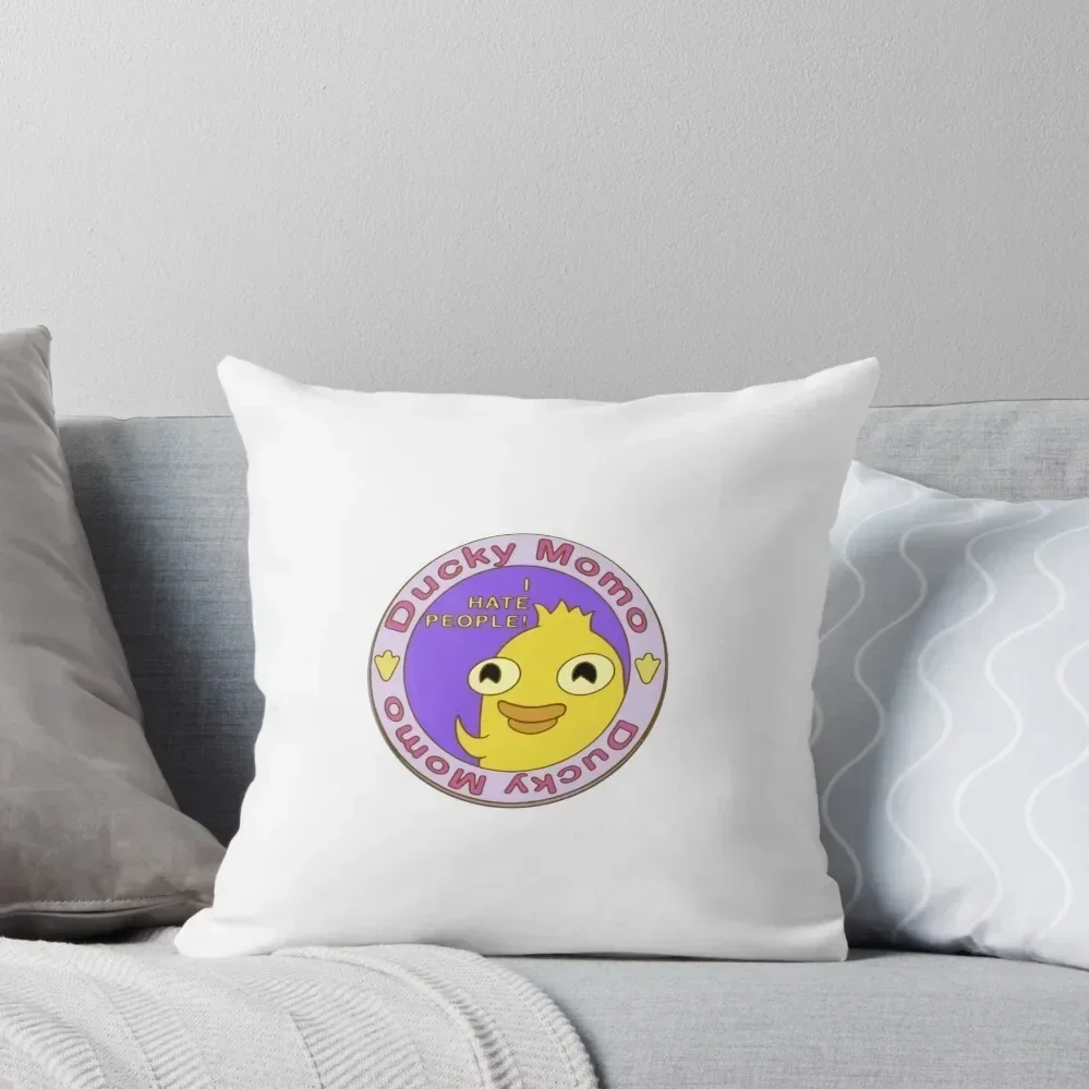 Ducky Momo I Hate People plate Throw Pillow Luxury Sofa Cushions Christmas Pillow Covers pillow