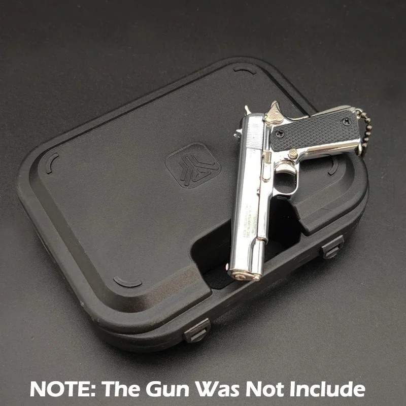 1pcs new Empty Black Plastic Box for Keychain Glock 17 Desert Eagle Gun Model