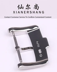 XIANERSHANG Custom J-aeger-LeC-oultre Convex Logo Watchbands 18MM Belt Buckle 316L Stainless Steel Pin Buckle Watch Accessories