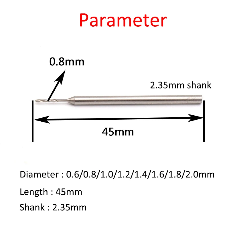 1-6pcs 0.6-2mm Engraving Drill Bit 2.35 Shank Tungsten Steel Drill Ivory Olive Core Carving Drill Needle Engraving Rotatry Tools