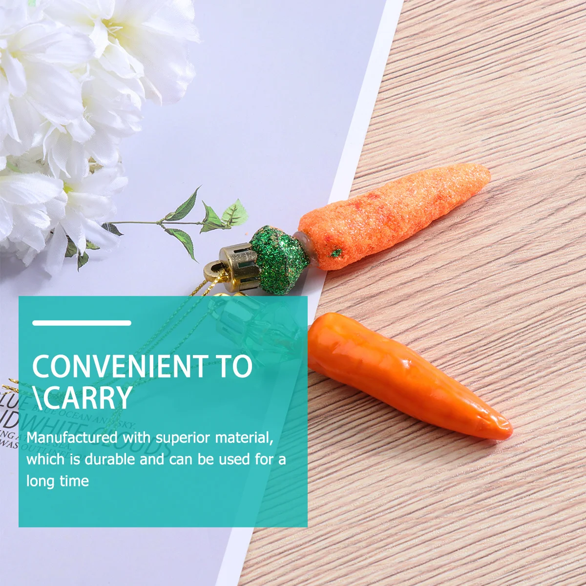 

16Pcs Easter Hanging Carrots Pendants Soft Texture Comfortable Touch Ideal for Table Plant Closet Decor Long-Lasting Party