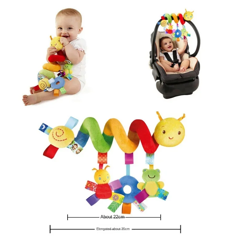 

Baby Crib Hanging Rattles Toys Car Seat Toy Soft Mobiles Stroller Crib Spiral Toy Pram Hanging Dolls for Babies Newborn Gifts