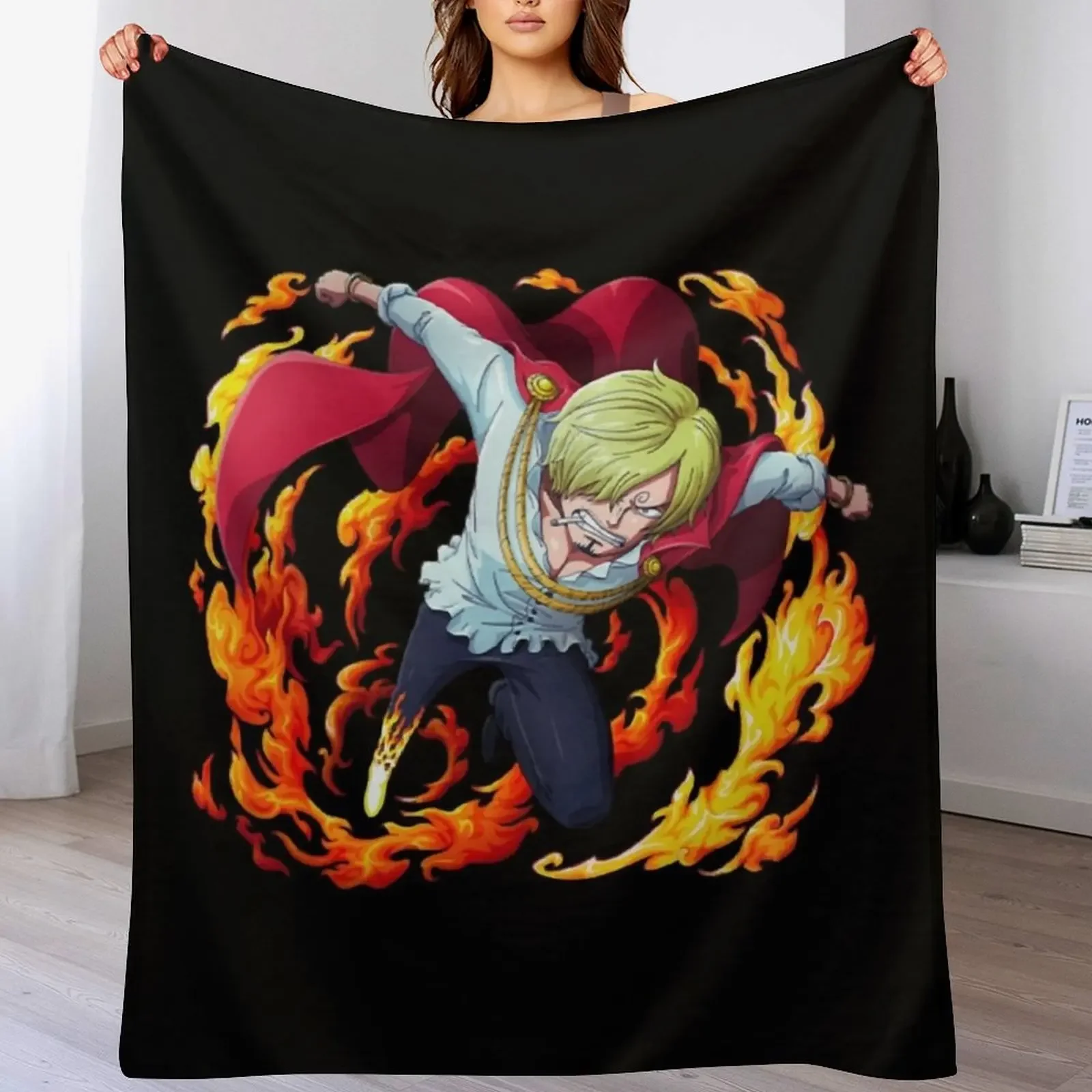 Sanji- Tshirt Throw Blanket Comforter Multi-Purpose Blankets For Baby Bed Blankets