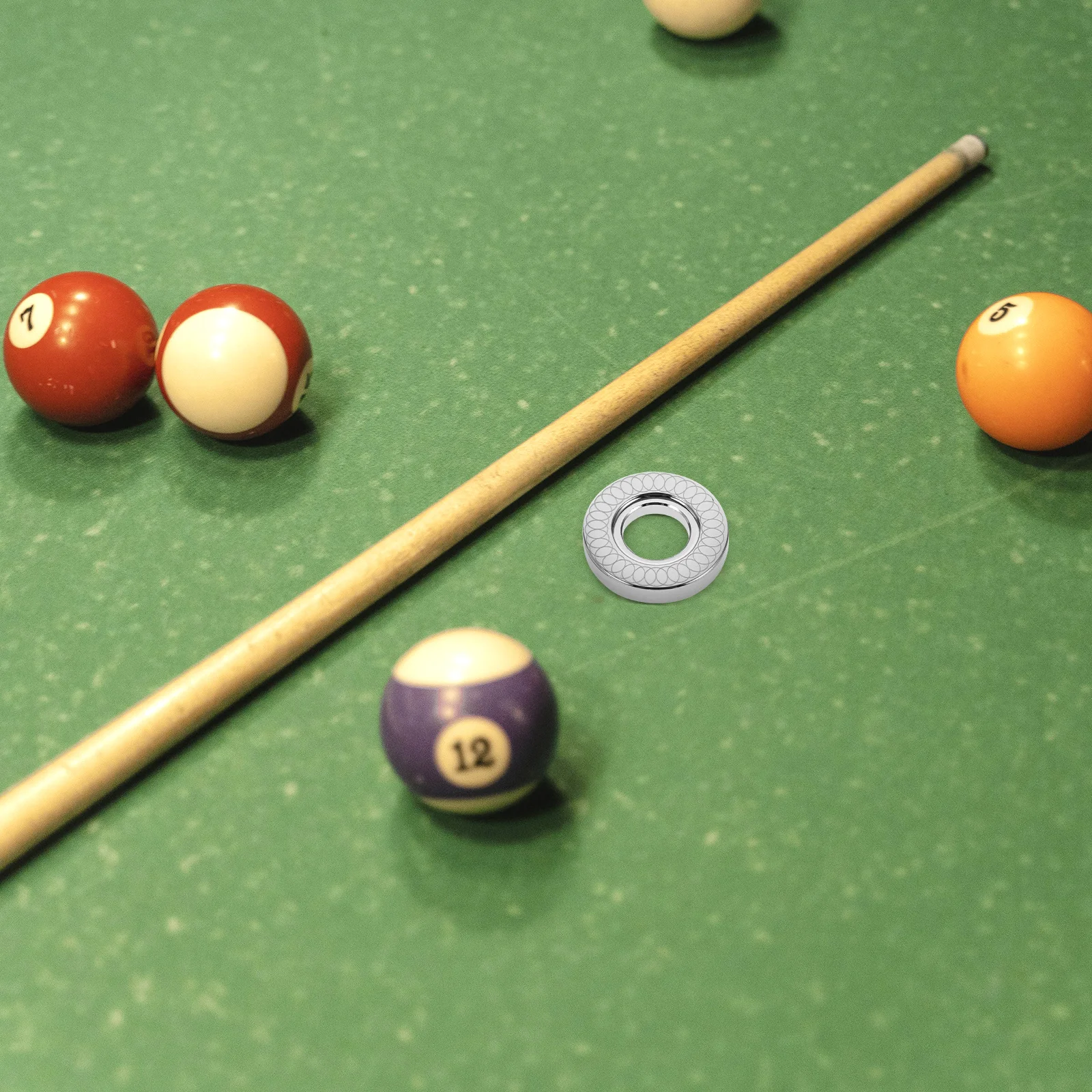 

3/8 Thread 8G Pool Cue Balance Ring Stainless Steel Billiard Stick Weight Ring Training Competition Cue Stick Stability Accuracy
