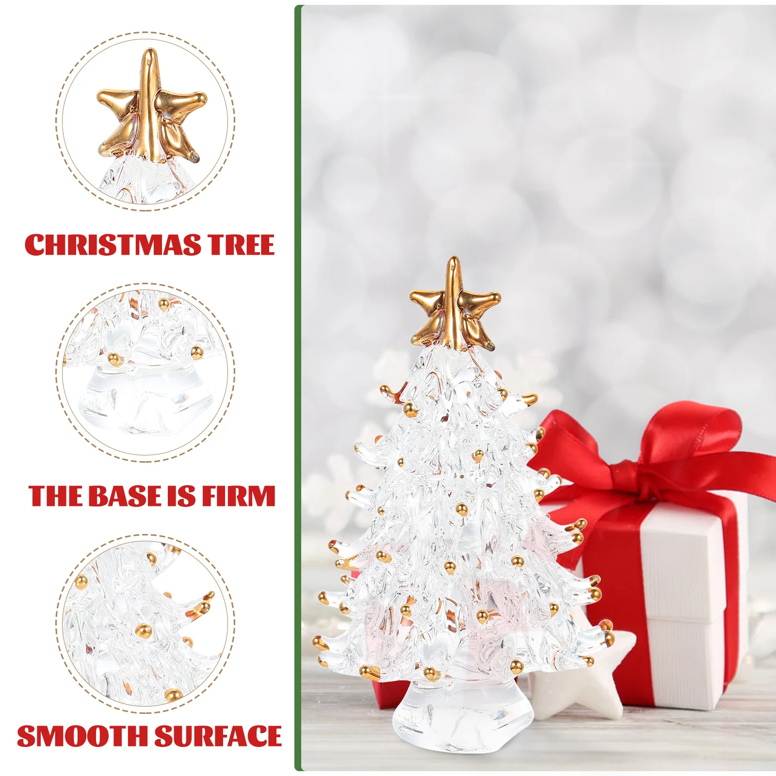 

Crystal Christmas Tree Mini Desktop Decoration Small Xmas Tree Craft Holiday Party Supplies Tabletop Decor Xmas Gift