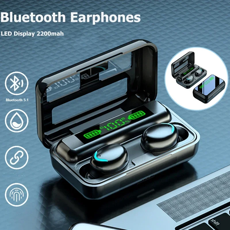 

Earphone Bluetooth TWS 5.3 Wireless Headphones Hifi Stereo Sports Game Waterproof Earbuds Headset Hearing Aids With Mic Handfree