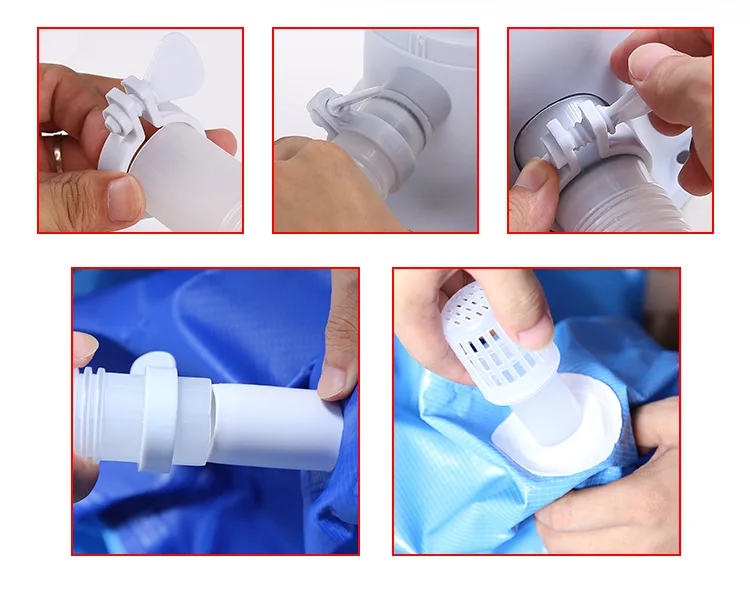 Filter Pump - Pool Cleaner Fit for Ground Pools Children's Inflatable Swimming Pod Bracket Swimming Pool