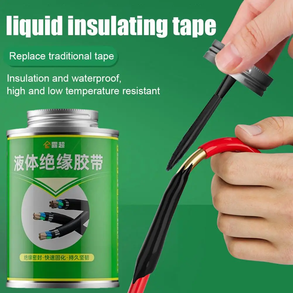 150ml Liquid Electrical Tape Insulating Waterproof Drying Paste Fix Glue Line Repair Coat Wire Electrical Tool Fast Cable N6E1