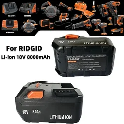 18V 8.0AH For RIDGID AEG R840087 Lithium-Ion Battery R840085 L1815R L1850R L1830R R840083 Series Cordless Power Tool