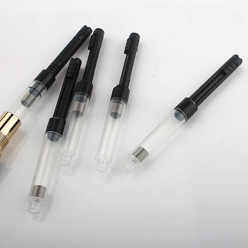 10pc FOUNTAIN PEN Refill INK CONVERTER PUMP CARTRIDGES Black