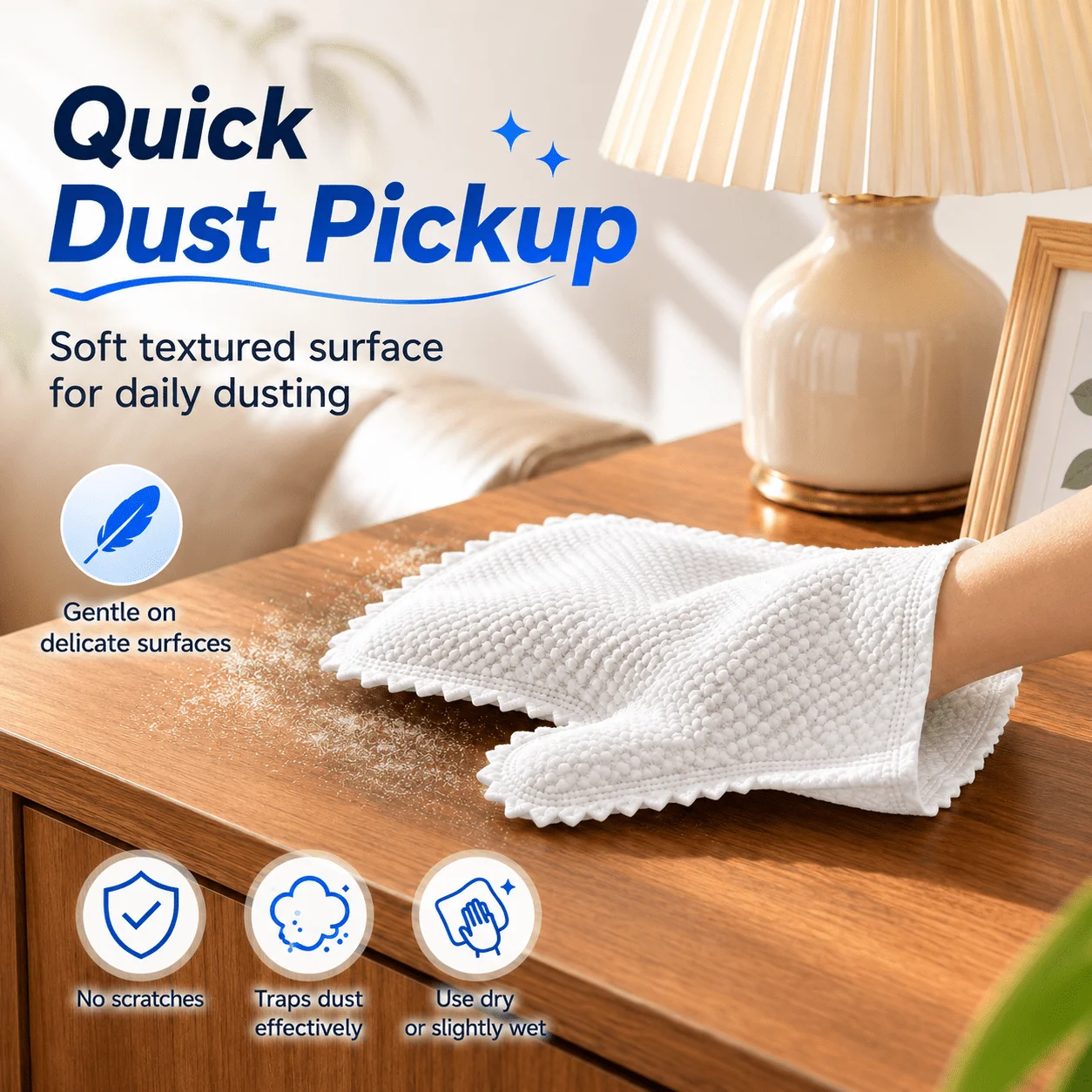 21Pcs Reusable Microfiber Dusting Gloves, Wet & Dry Dual‑Use Cleaning Gloves for Kitchen, Bathroom, Furniture, Glass, Window & C