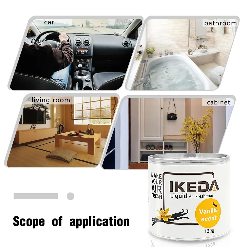 Car air freshener: Vanilla scent | Car air freshener | Strong fragrance | Smoke remover | Liquid can air freshener | Suitable fo - view 3