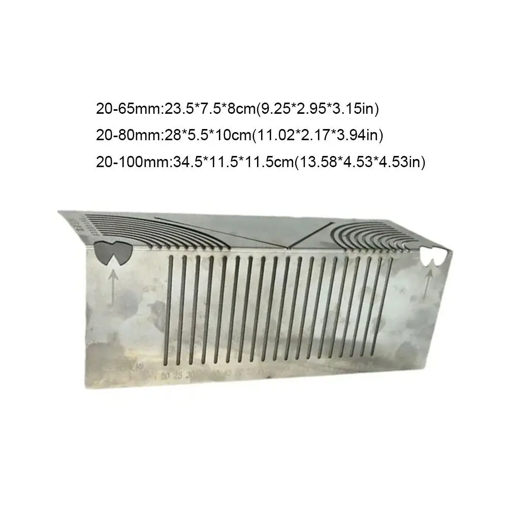 Stainless Steel Square Tube Folding Ruler Metal Marking Smooth Arcs Four-sided Ruler Precise 90-degree Angles Versatility